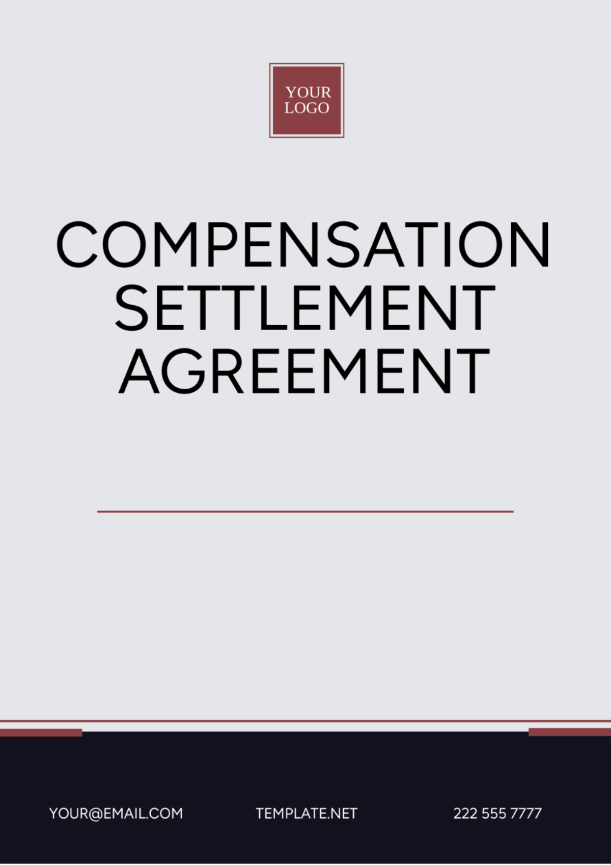 Free Compensation Settlement Agreement Template