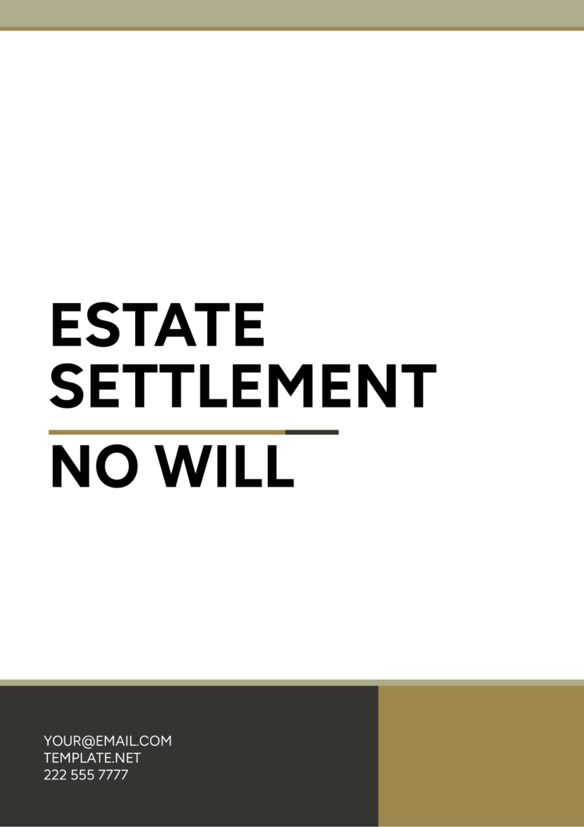 Estate Settlement No Will Template - Edit Online & Download