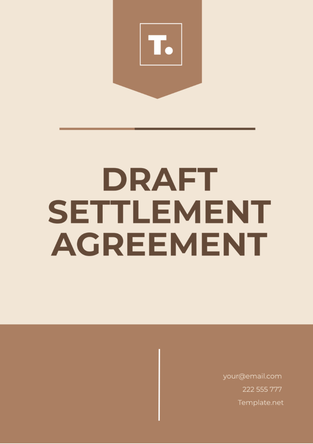 Free Draft Settlement Agreement Template