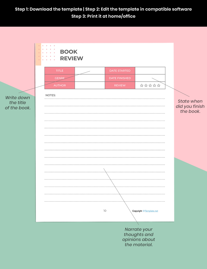 Simple Book Planner Template