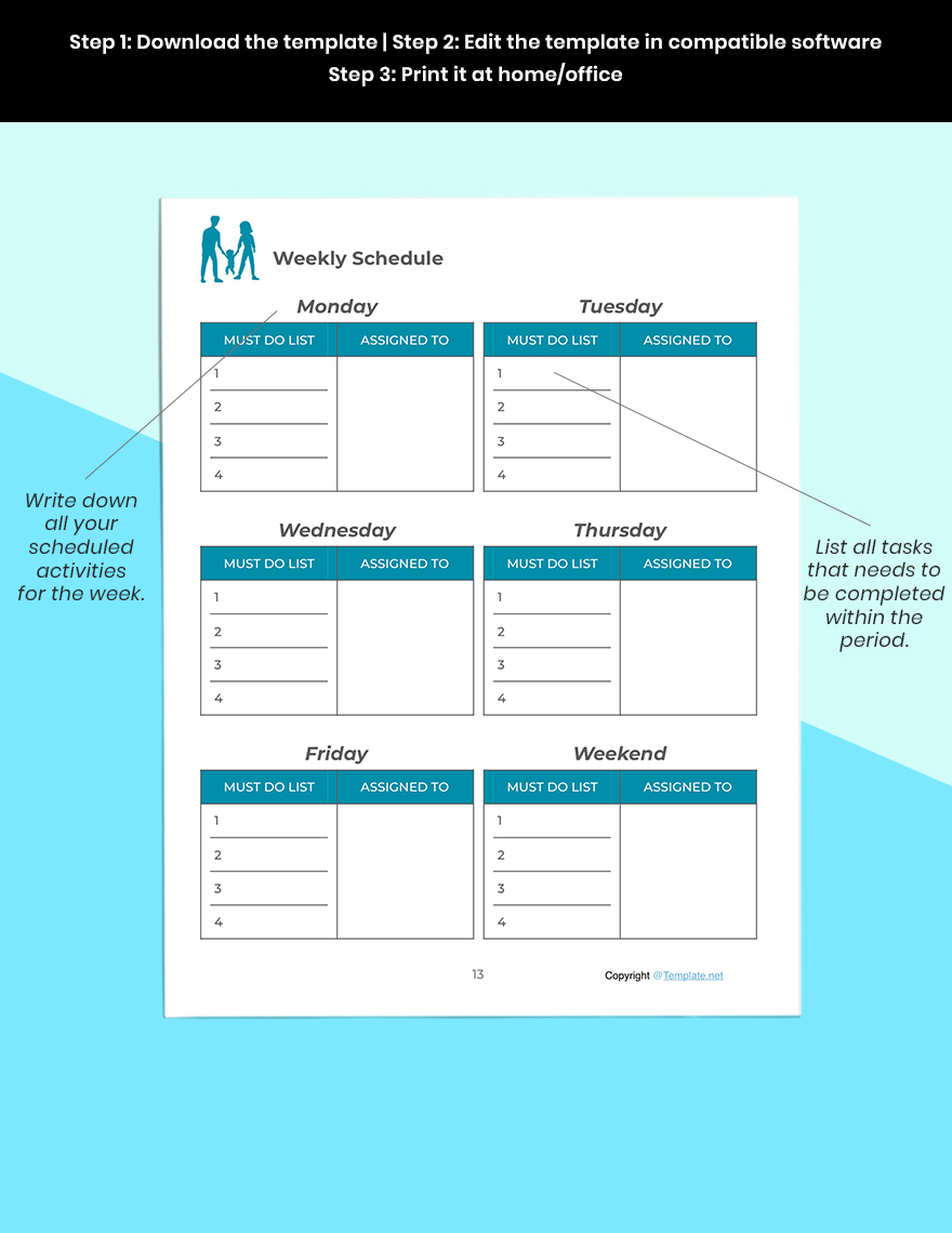 Printable Family Planner Printable