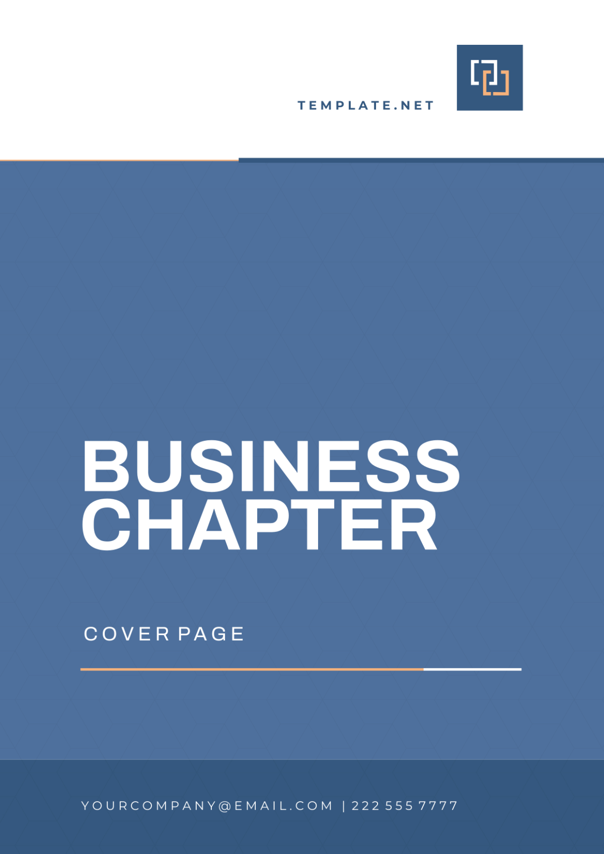 Free Business Chapter Cover Page Template