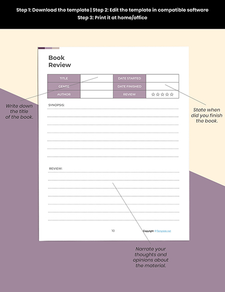 Printable Book Planner Printable