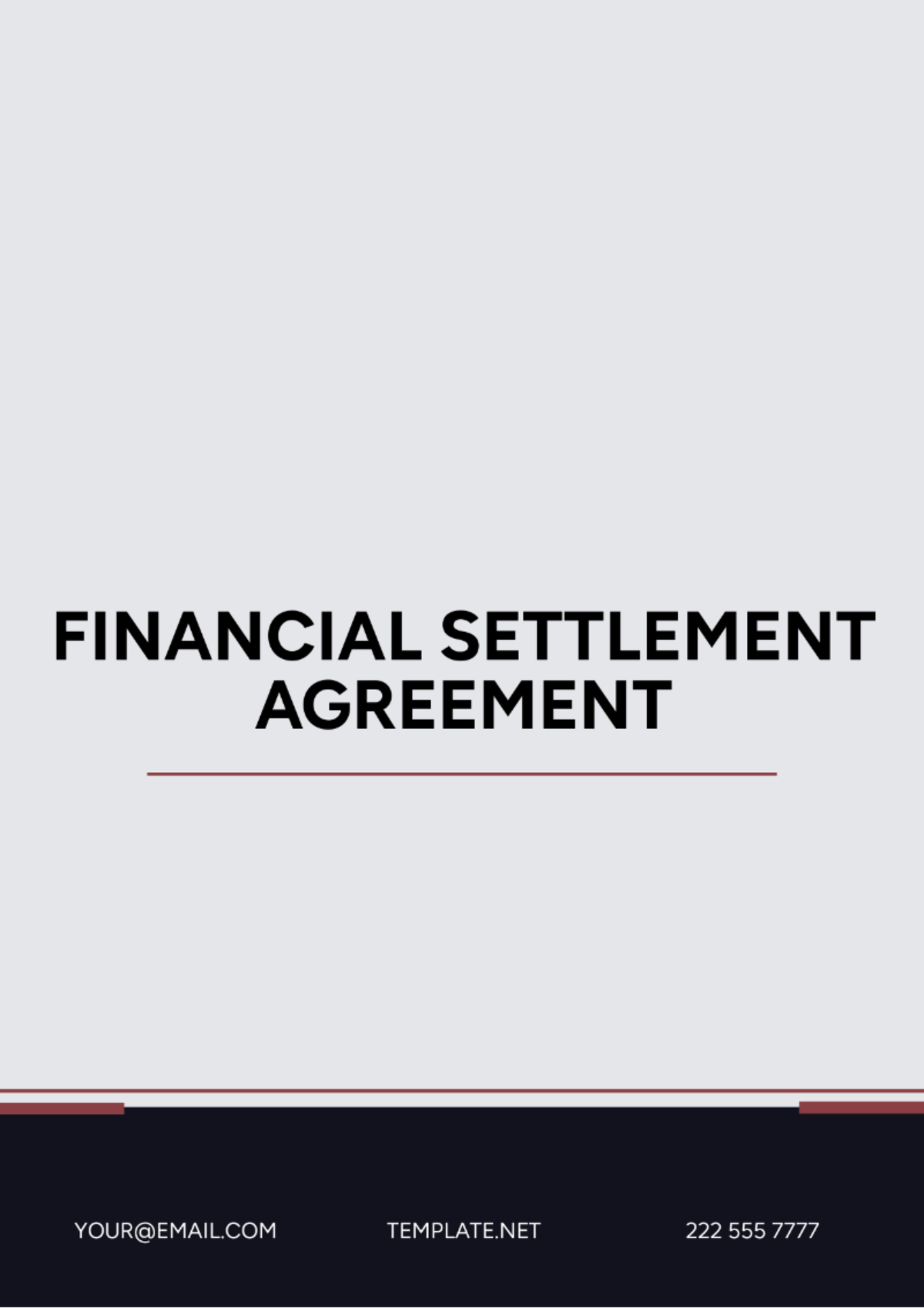 Financial Settlement Agreement Template - Edit Online & Download