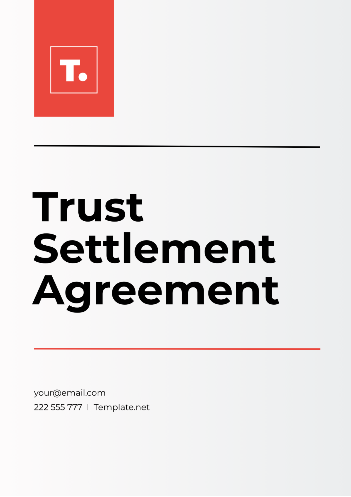Free Trust Settlement Agreement Template