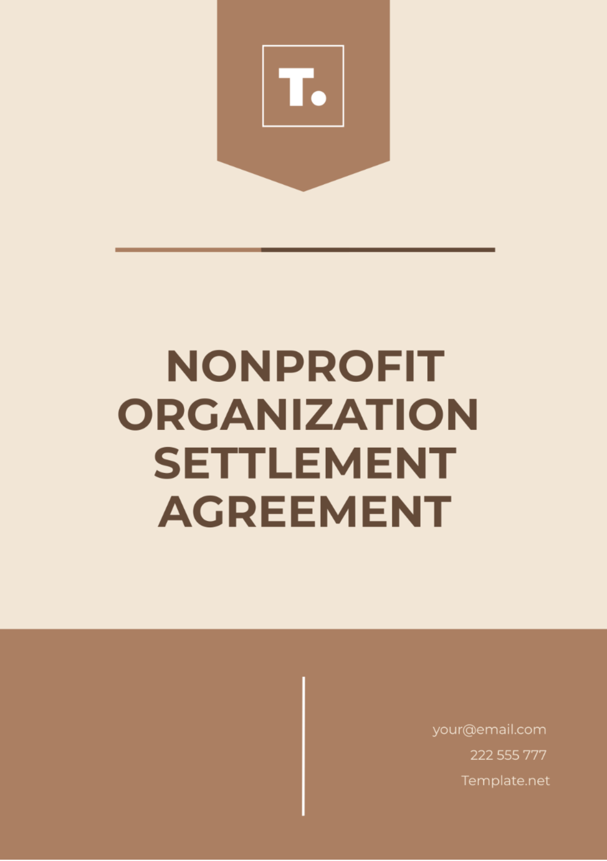 Free Nonprofit Organization Settlement Agreement Template