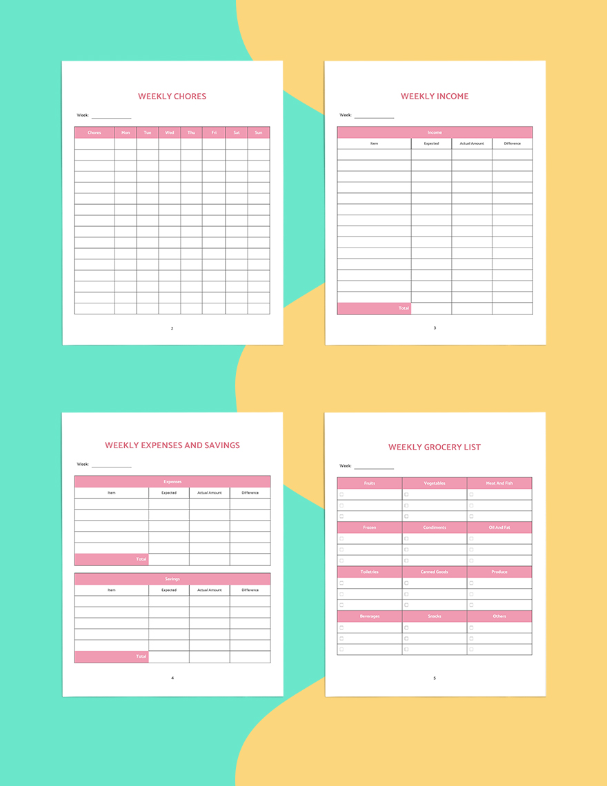 Weekly Family Planner Template