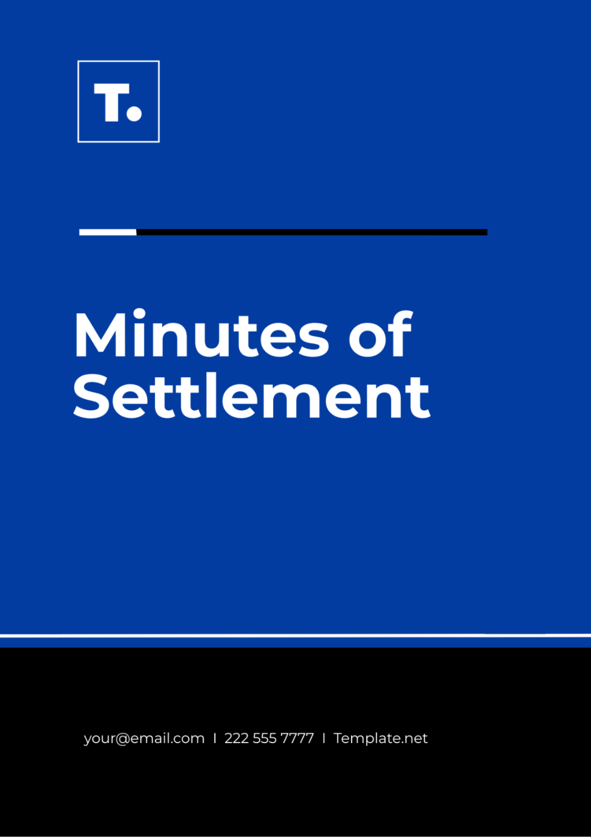 Free Minutes of Settlement Template