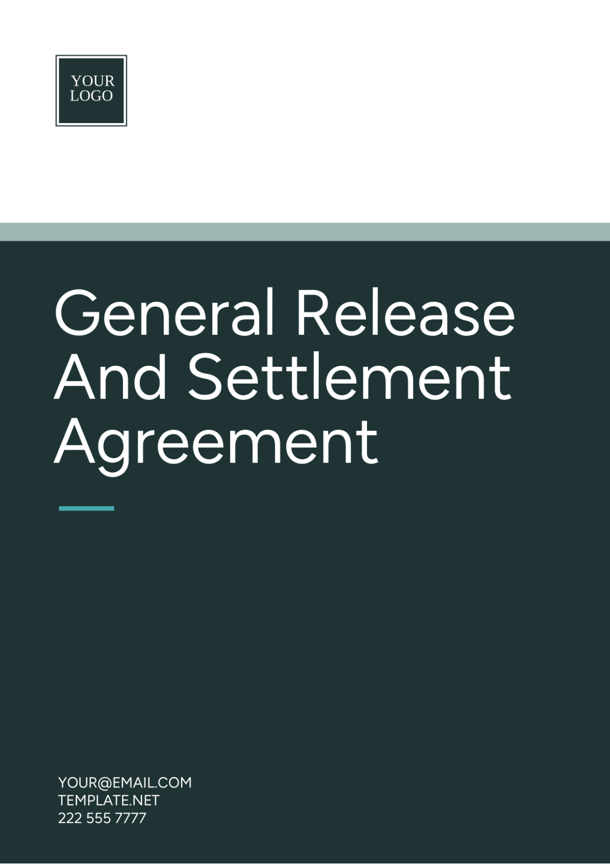 General Release And Settlement Agreement Template - Edit Online & Download