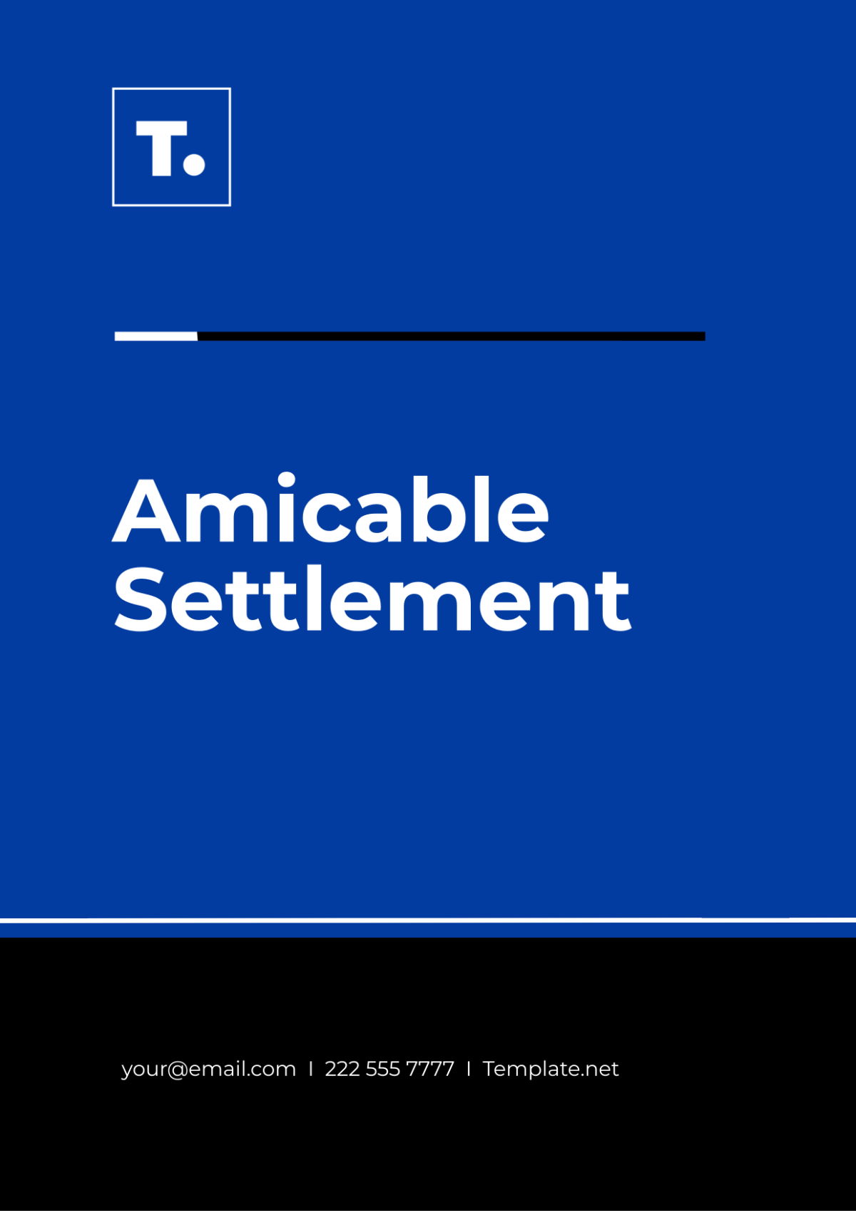 Free Amicable Settlement Template