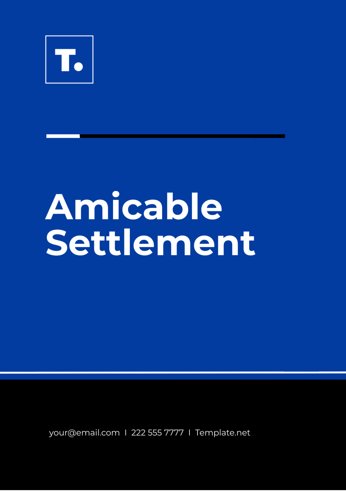 Amicable Settlement Template - Edit Online & Download