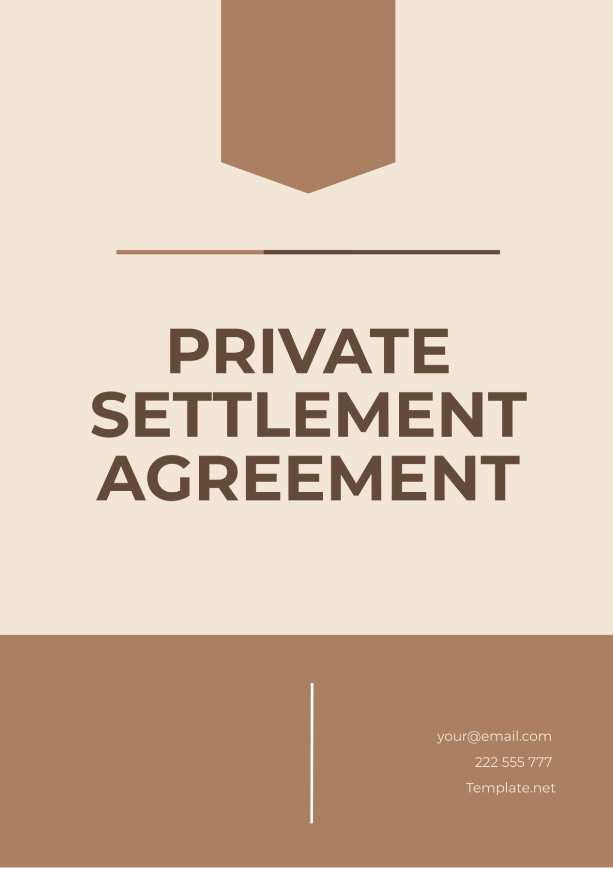 Free Private Settlement Template