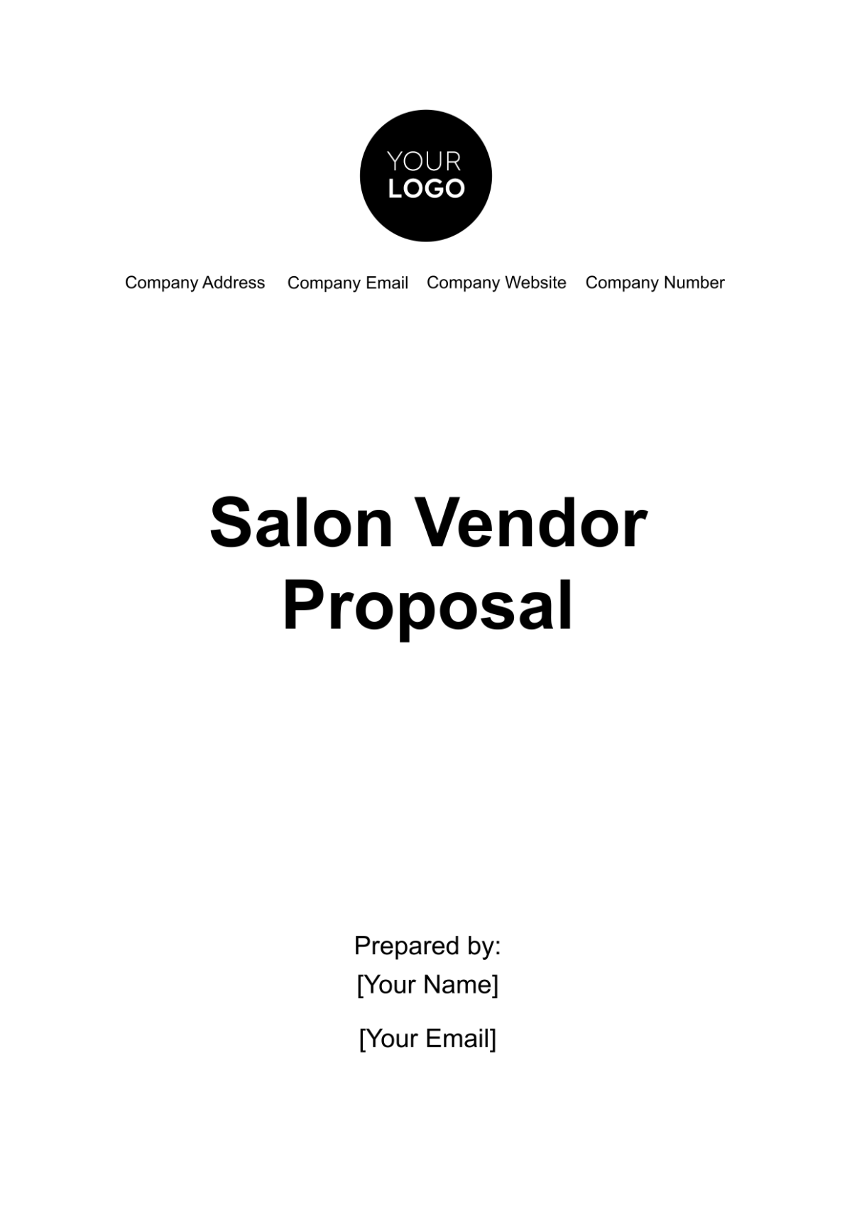 Salon Vendor Proposal Template