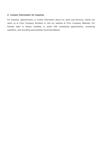 Free Salon Activity Plan Template to Edit Online