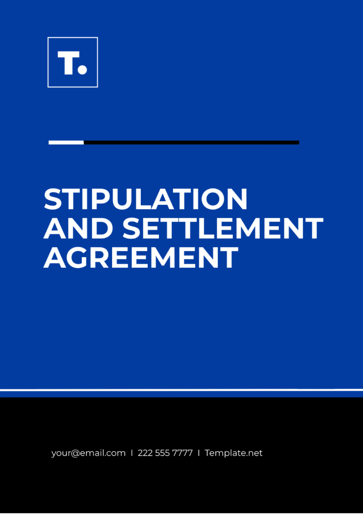 Free Stipulation and Settlement Agreement Template