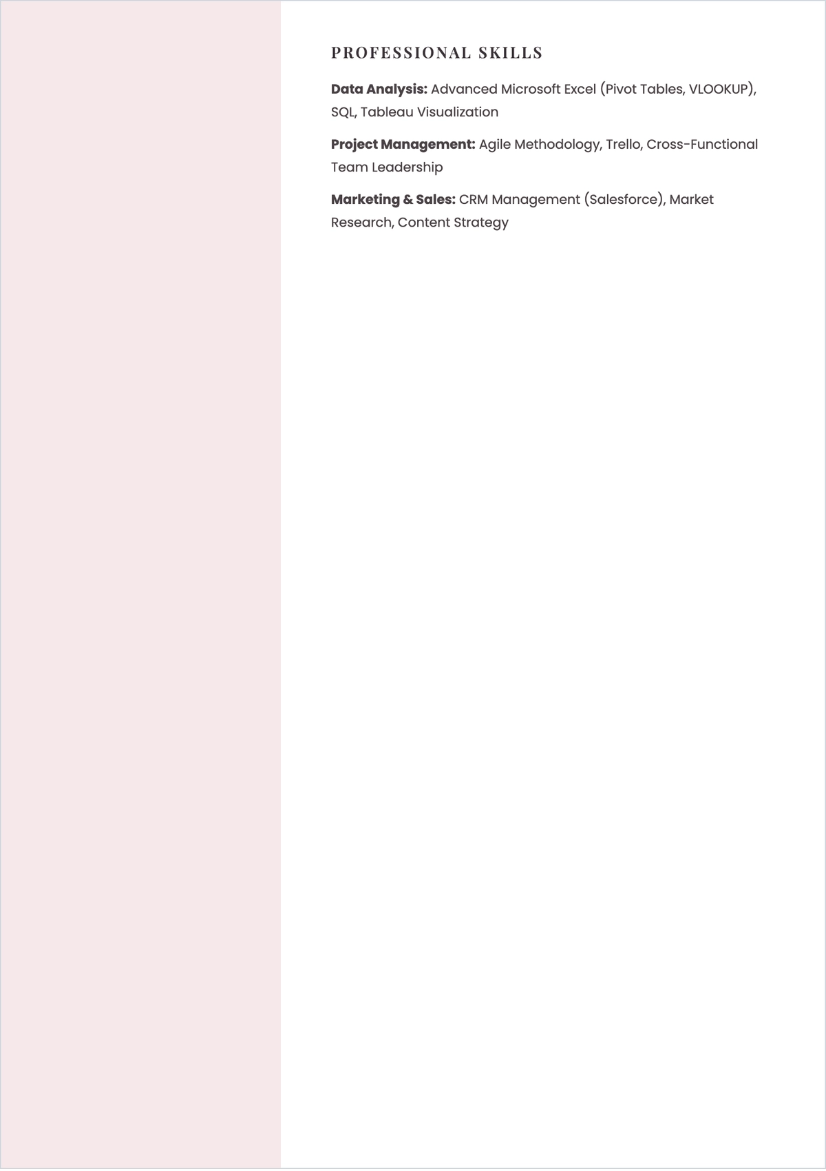 Free Basic College ATS CV Template, AI CV Builder
