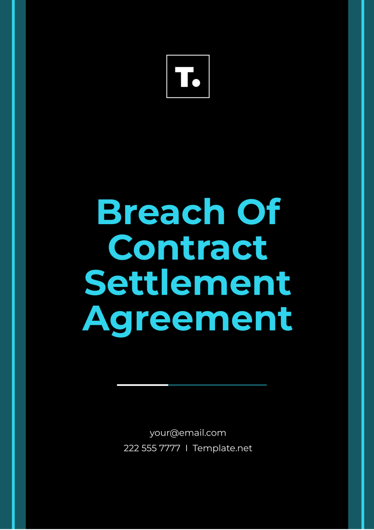 Free Breach Of Contract Settlement Agreement Template