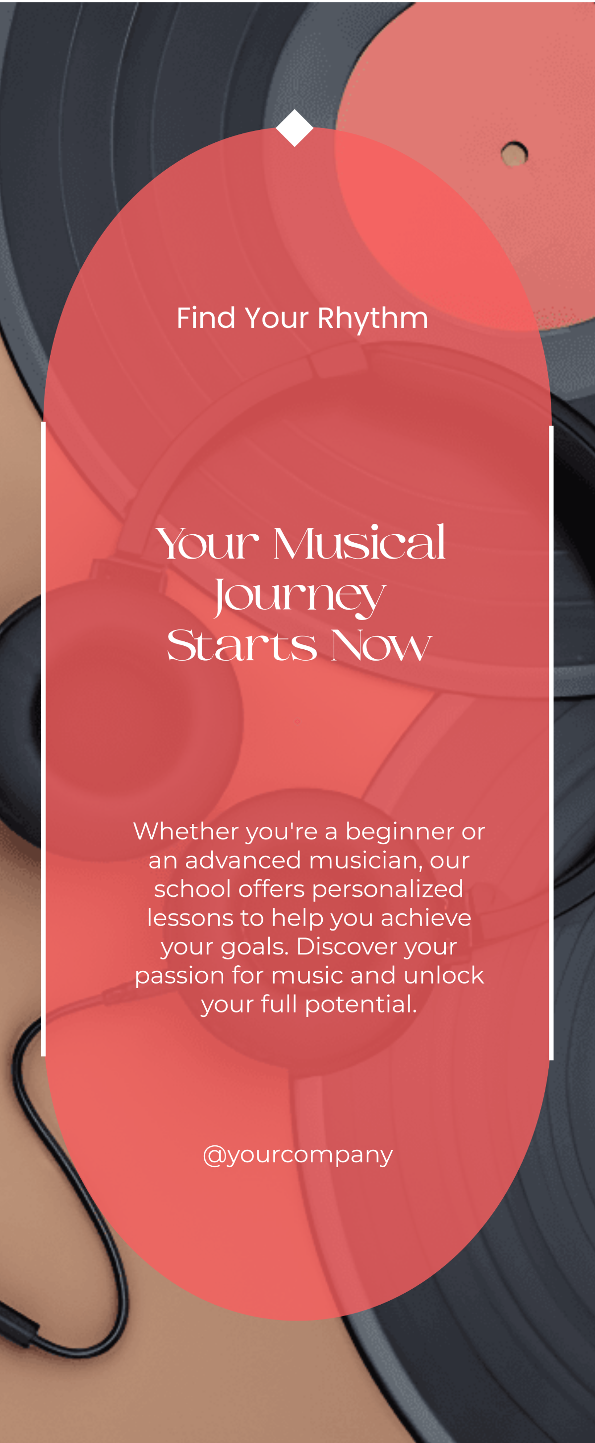 Free Music Lesson Retractable Banner Template to Edit Online