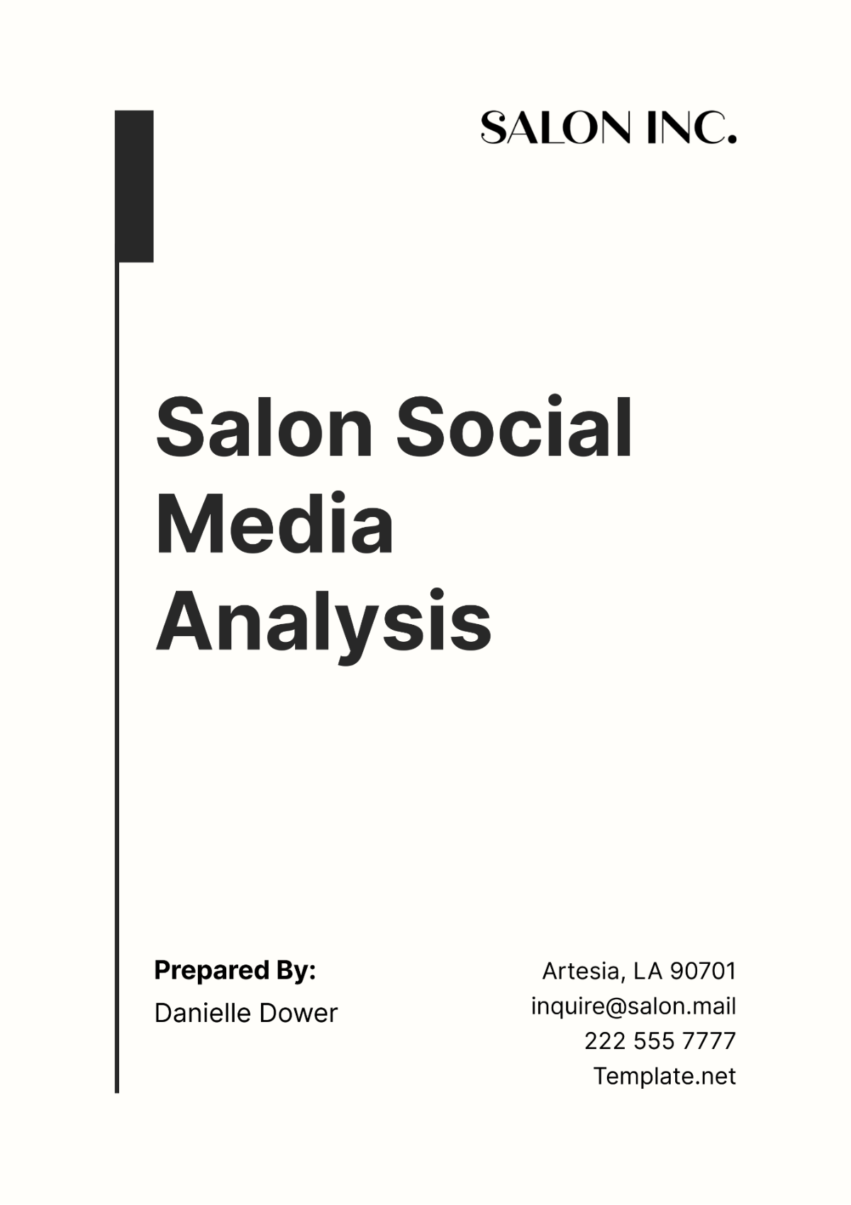 Salon Social Media Analysis Template - Edit Online & Download