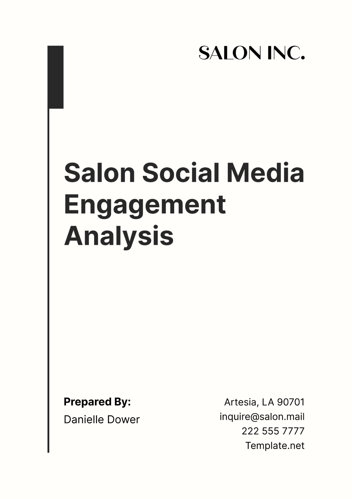 Salon Social Media Engagement Analysis Template - Edit Online & Download