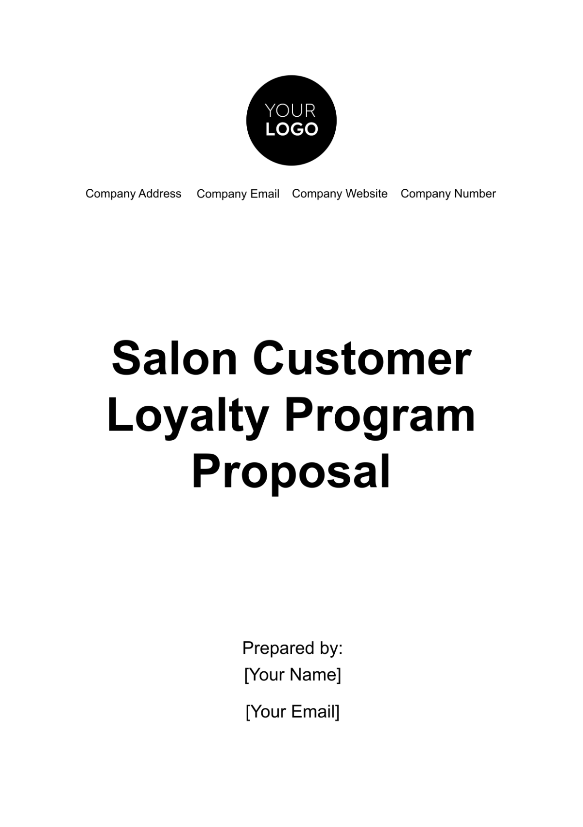 Salon Customer Loyalty Program Proposal Template