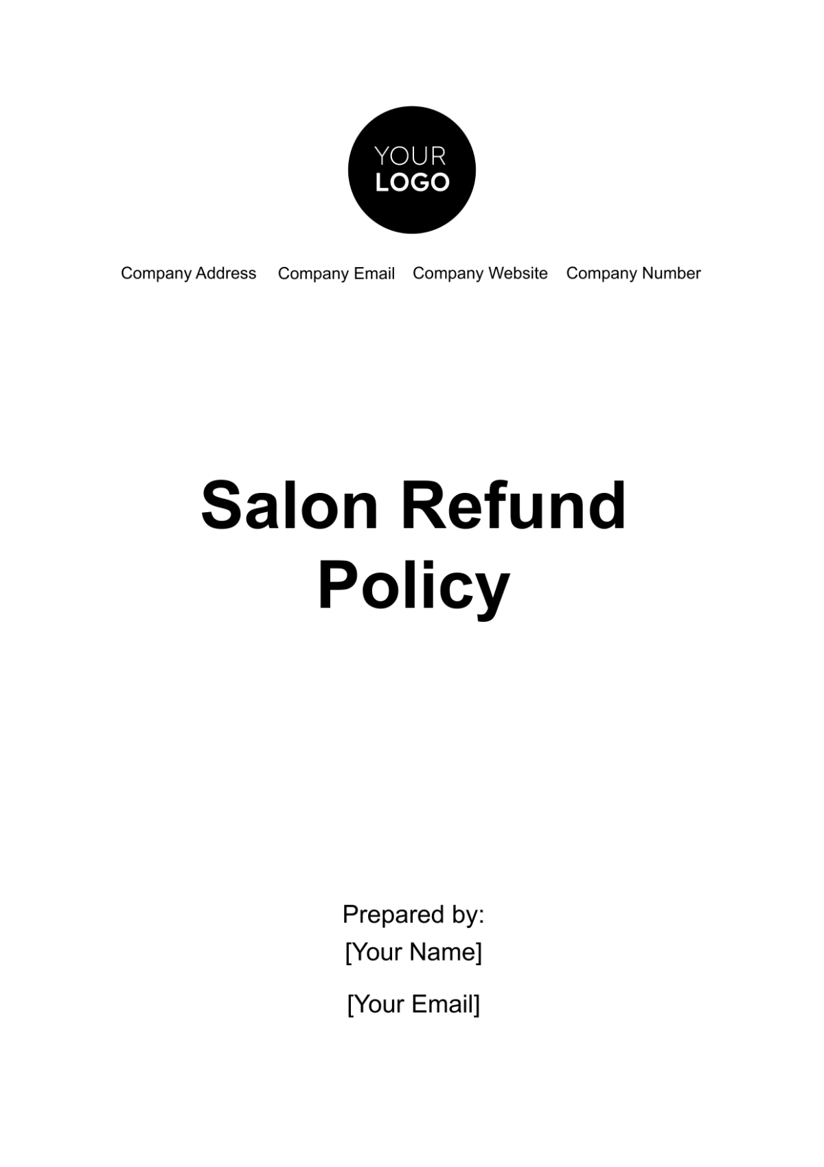 Salon Refund Policy Template - Edit Online & Download Example ...