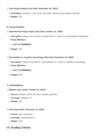 Free Undergraduate Coursework Template to Edit Online