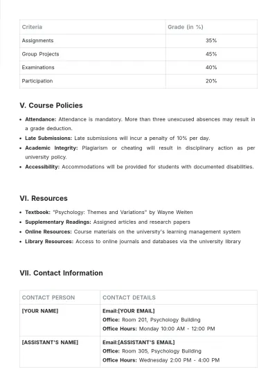 Free Undergraduate Coursework Template to Edit Online