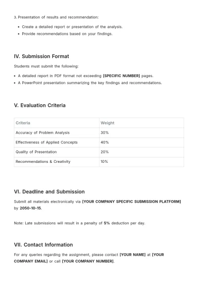 Free Controlled Coursework Template to Edit Online