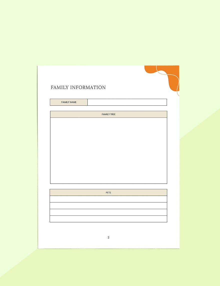 Family Reunion Planner Template