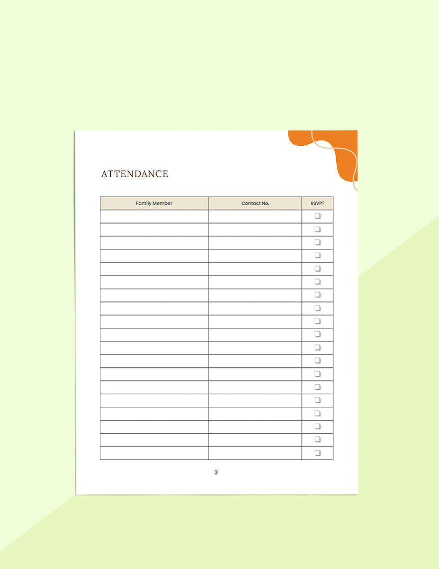 Free Sample Family Planner Template - Word, Apple Pages | Template.net