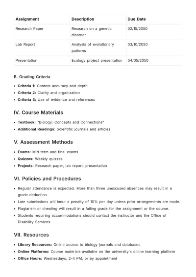 Free School Assessed Coursework Template to Edit Online