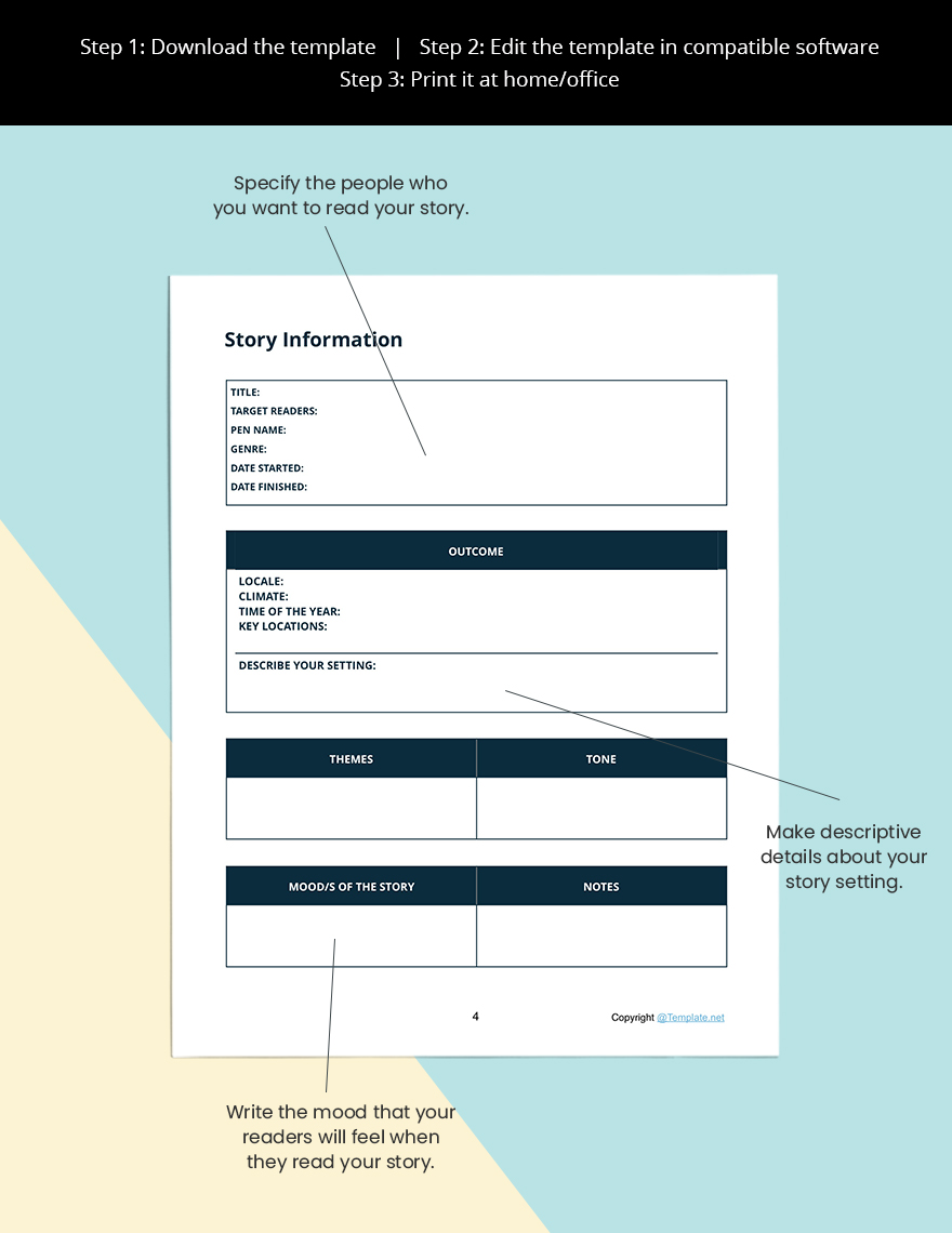 Printable Story Planner Template