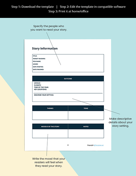 Printable Story Planner Template - Word, Apple Pages | Template.net