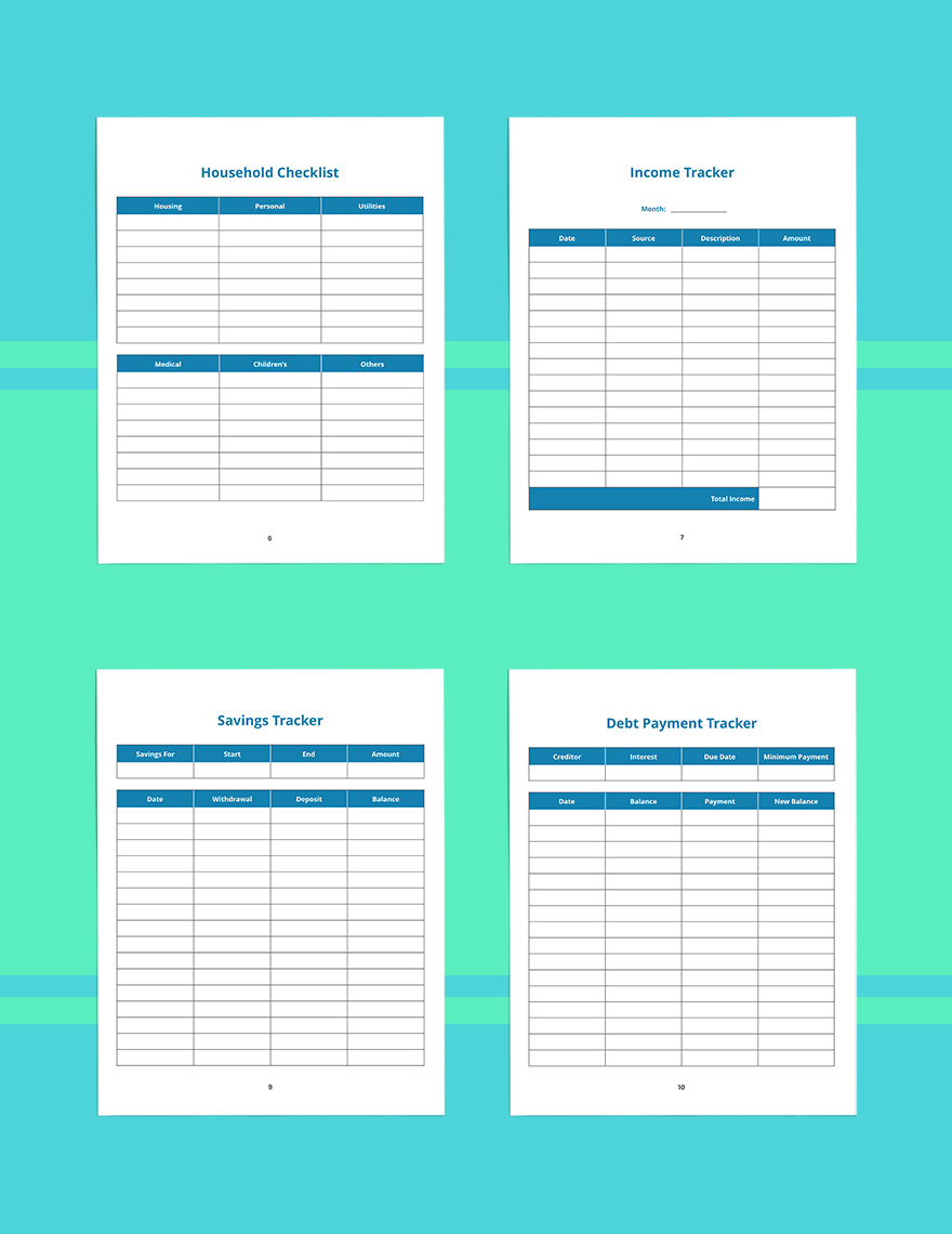 Family Budget Planner Template Download