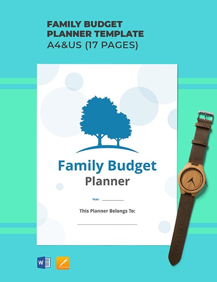 family budget planner template yearly