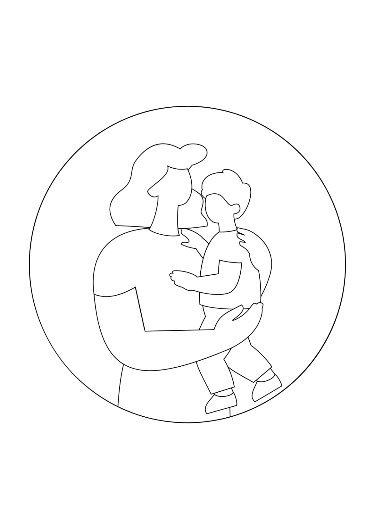 Mother's Day Sketch Drawing Template