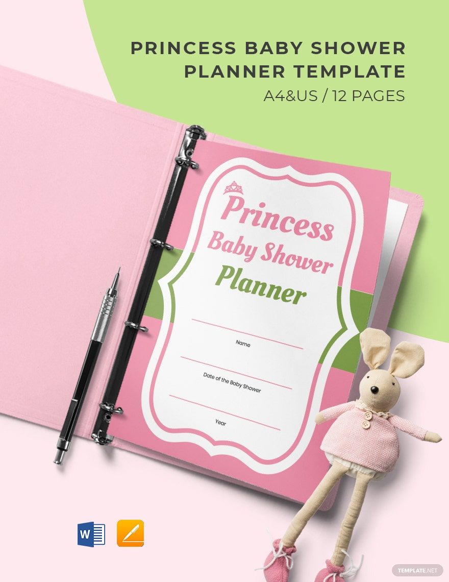 Princess Baby Shower Planner Template in Word, Google Docs, PDF, Apple Pages