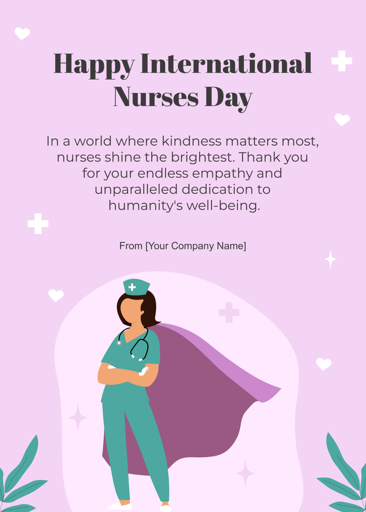 Free International Nurses Day Message Template