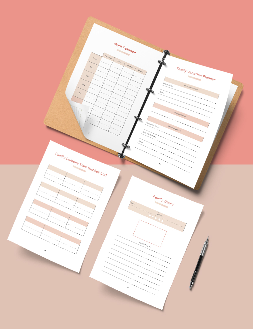 Personal Family Planner Template