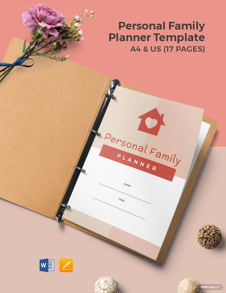 Personal Family Planner Template in Word, Google Docs, PDF, Apple Pages