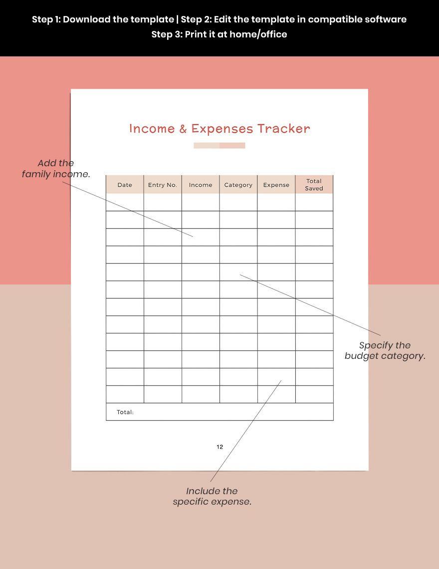 Personal Family Planner Template