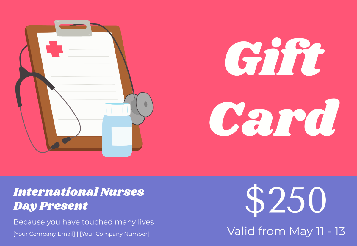 Free International Nurses Day Card Template