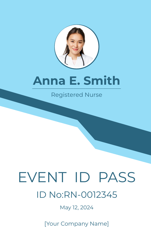 Free International Nurses Day Identity Card Template