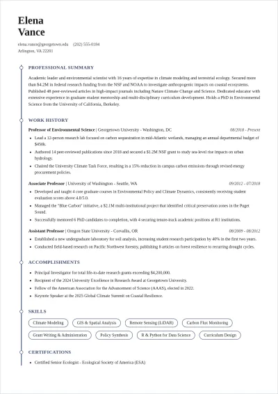 Free Academic ATS Resume Template, AI Resume Builder