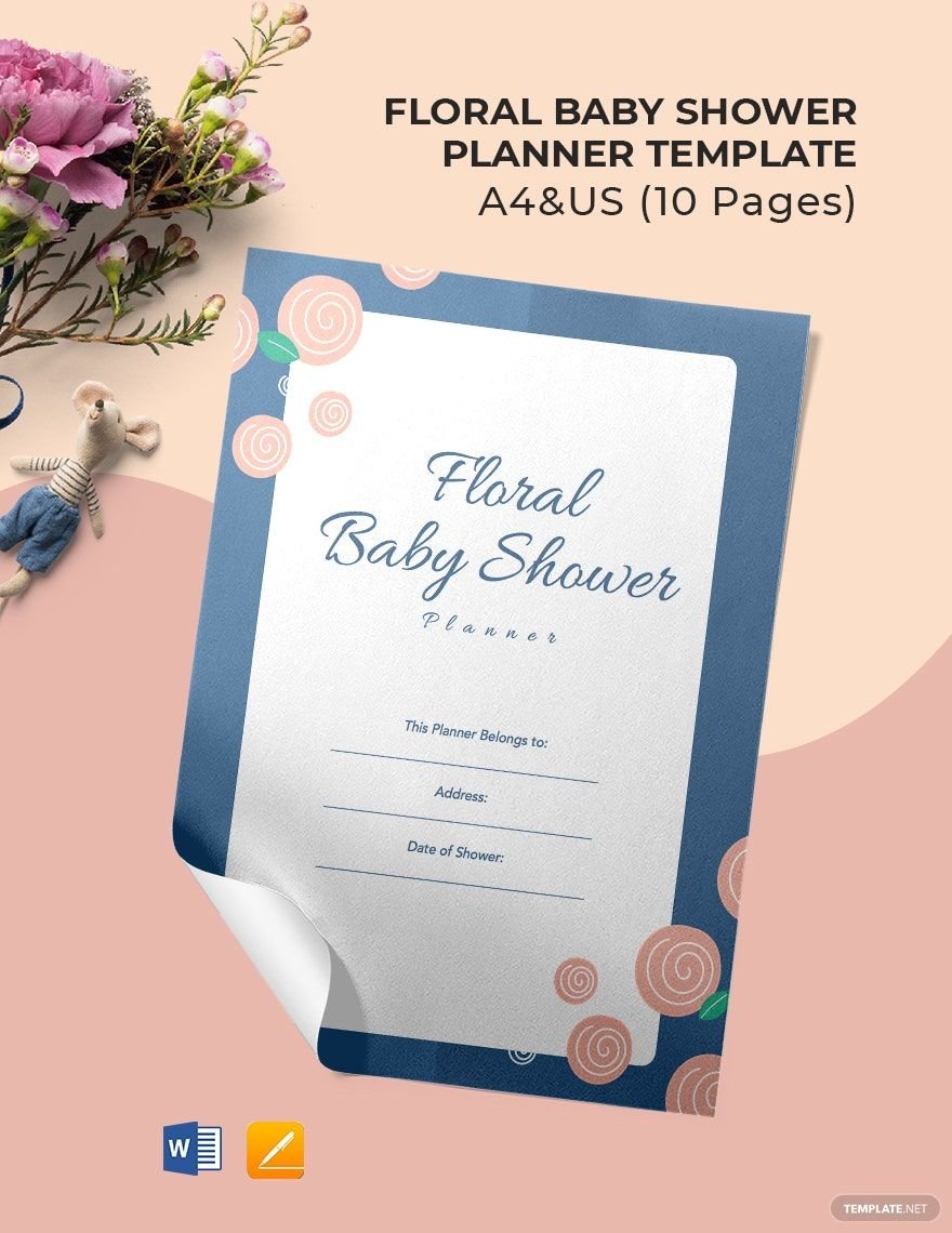 Floral Baby Shower Planner Template