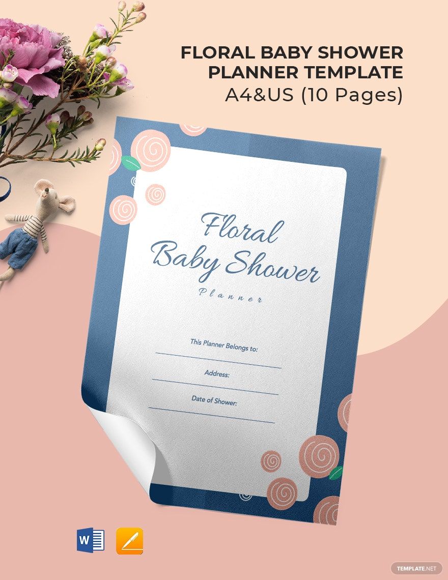 Free Baby Shower Party Planner Template Word, Apple Pages