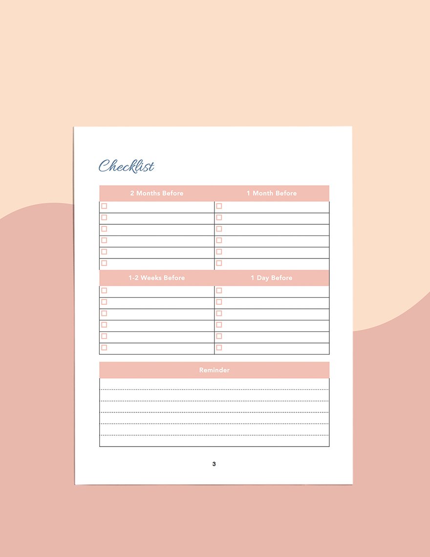 Floral Baby Shower Planner Template