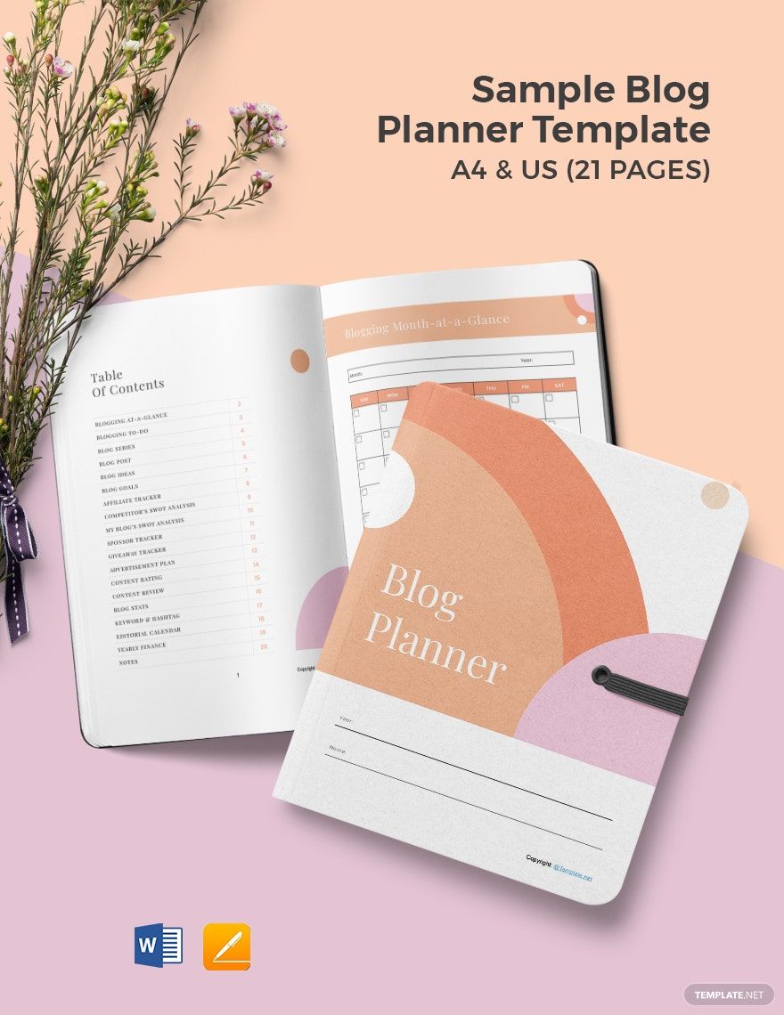 Free Sample Blog Planner Template