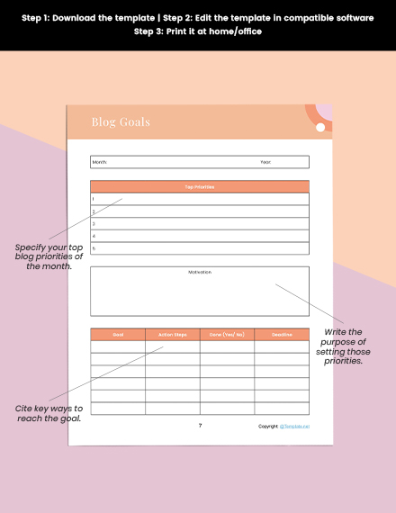 Free Sample Blog Planner Template - Word, Apple Pages | Template.net